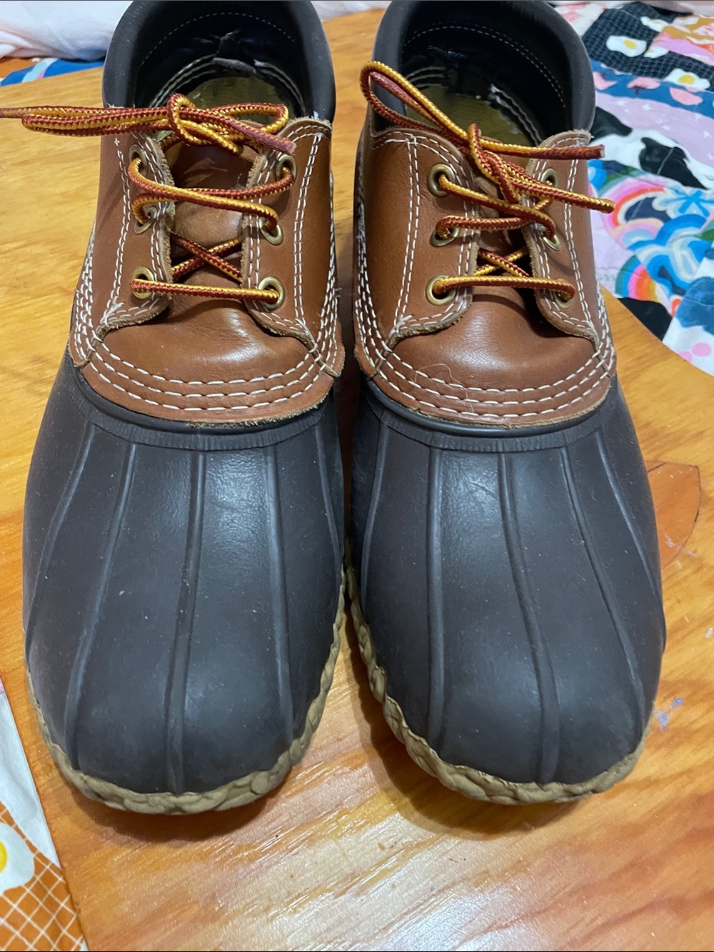 L.L. Bean Two-Tone Brown and Black Bean Boots